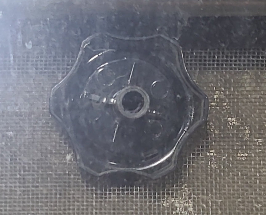 Used Black Radius Opening Window : 35 1/2" W X 17 1/4" H X 1 3/4" D