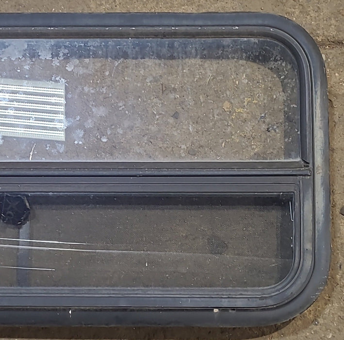 Used Black Radius Opening Window : 35 1/2" W x 17 1/4" H x 1 7/8" D