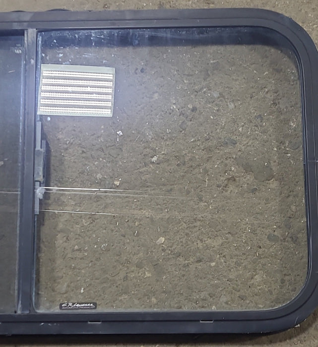 Used Black Radius Opening Window : 35 1/2" W x 19 3/4" H x 1 1/2" D