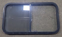 Used Black Radius Opening Window : 35 1/2" W x 19 3/4" H x 1 1/2" D - Young Farts RV Parts
