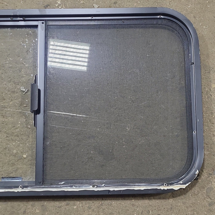 Used Black Radius Opening Window : 35 1/2" W x 19 3/4" H x 1 1/2" D