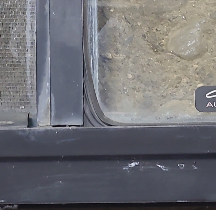 Used Black Radius Opening Window : 35 1/2" W x 19 3/4" H x 1 1/2" D