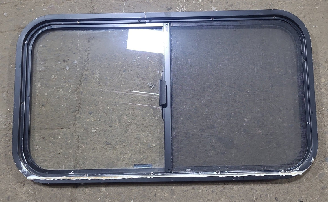 Used Black Radius Opening Window : 35 1/2" W x 19 3/4" H x 1 1/2" D