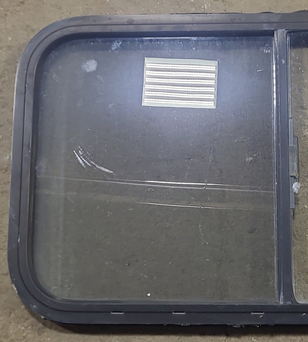 Used Black Radius Opening Window : 35 1/2" W x 19 3/4" H x 1 1/2" D