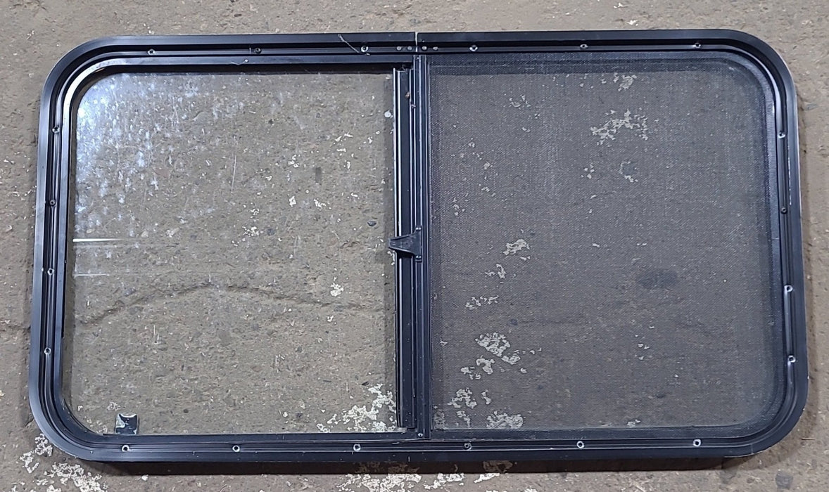 Used Black Radius Opening Window : 35 1/2" W x 19 5/8" H x 1" D