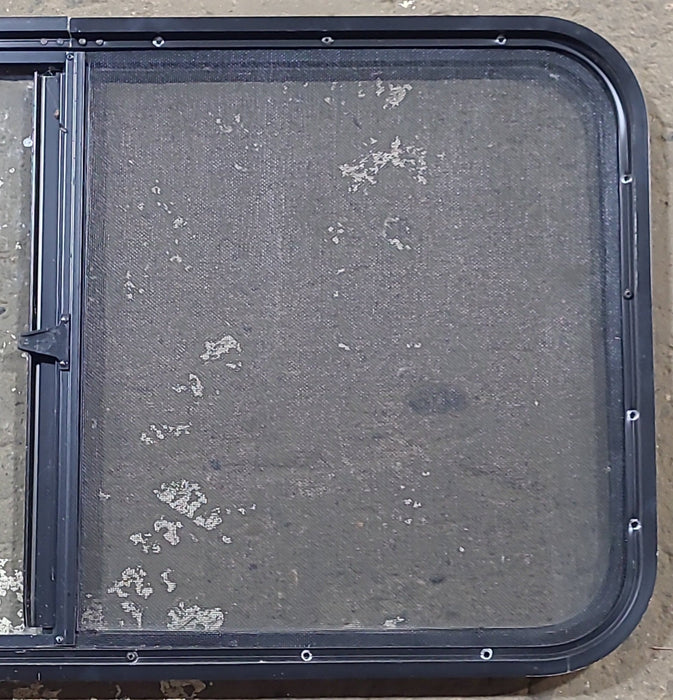 Used Black Radius Opening Window : 35 1/2" W x 19 5/8" H x 1" D