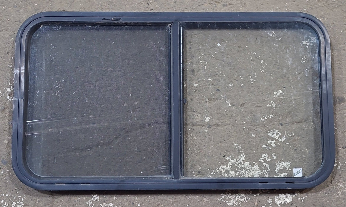 Used Black Radius Opening Window : 35 1/2" W x 19 5/8" H x 1" D