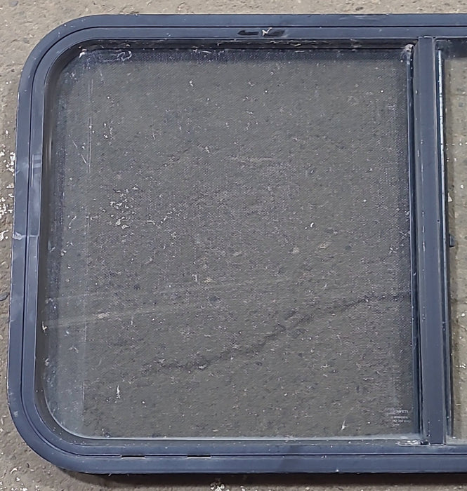 Used Black Radius Opening Window : 35 1/2" W x 19 5/8" H x 1" D