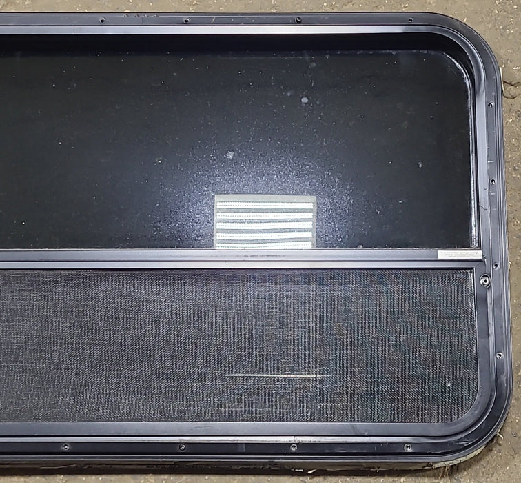 Used Black Radius Opening Window : 35 1/2" W x 21 1/2" H x 1 1/8" D