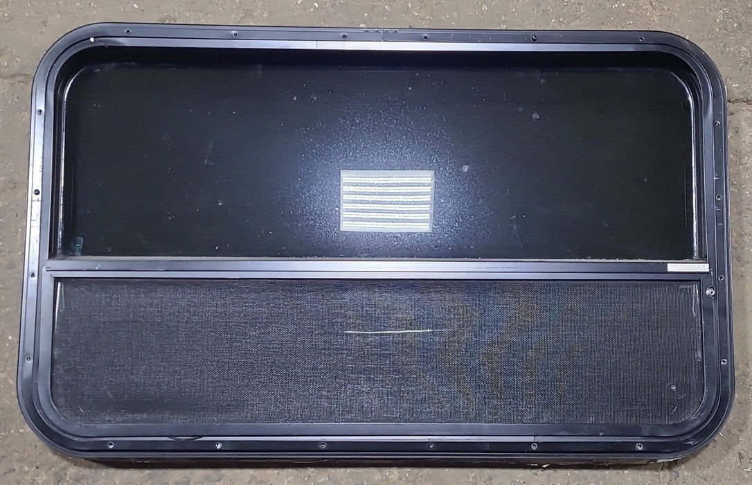 Used Black Radius Opening Window : 35 1/2" W x 21 1/2" H x 1 1/8" D