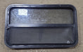 Used Black Radius Opening Window : 35 1/2" W x 21 1/2" H x 1 3/4" D - Young Farts RV Parts