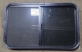 Used Black Radius Opening Window : 35 1/2" W x 21 1/2" H x 1 5/8" D - Young Farts RV Parts