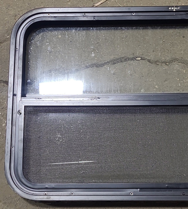 Used Black Radius Opening Window : 35 1/2" W x 21 1/2" H x 2" D