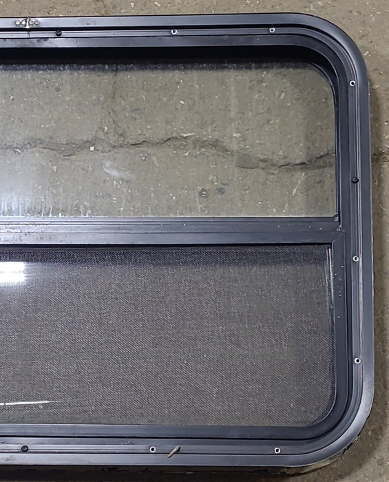 Used Black Radius Opening Window : 35 1/2" W x 21 1/2" H x 2" D