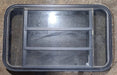 Used Black Radius Opening Window : 35 1/2" W x 21 3/4" H x 1 7/8" D - Young Farts RV Parts