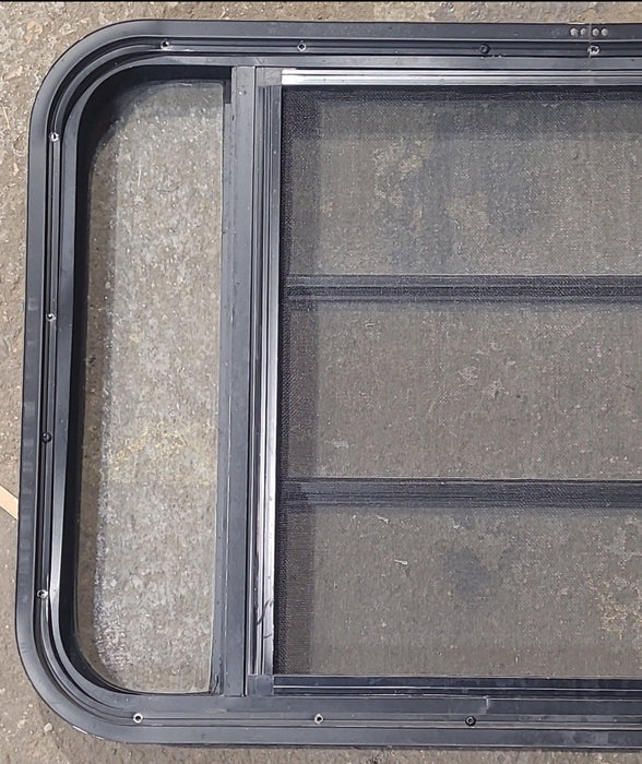 Used Black Radius Opening Window : 35 1/2" W x 22 1/4" H x 1 7/8" D