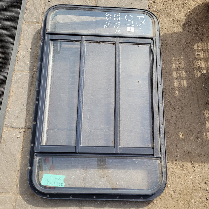 Used Black Radius Opening Window : 35 1/2 X 22 1/2 X 2" D