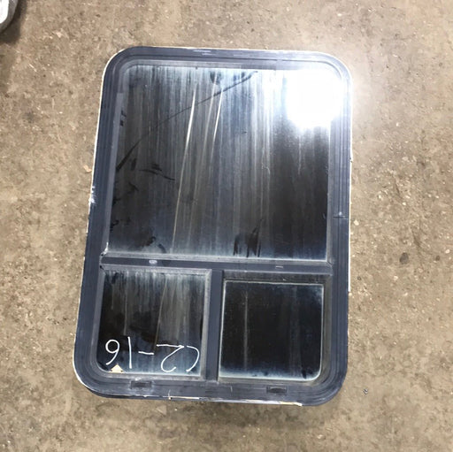 Used Black Radius Opening Window : 35 1/2" X 24" X 2" D - Young Farts RV Parts