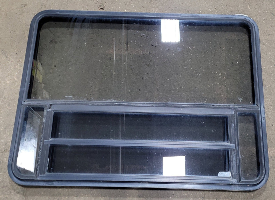Used Black Radius Opening Window : 35 1/4" H X 47" W X 1 3/4" D