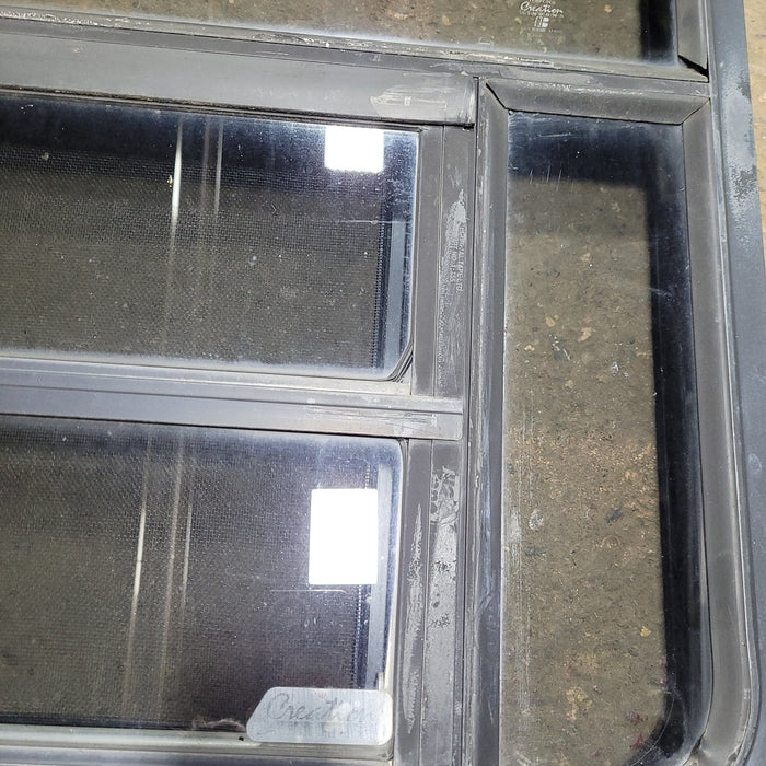 Used Black Radius Opening Window : 35 1/4" H X 47" W X 1 3/4" D
