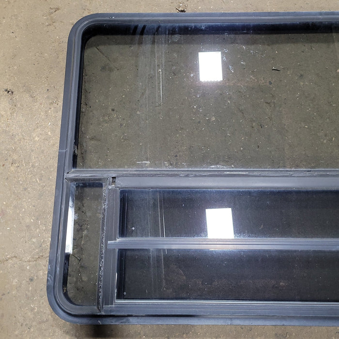 Used Black Radius Opening Window : 35 1/4" H X 47" W X 1 3/4" D