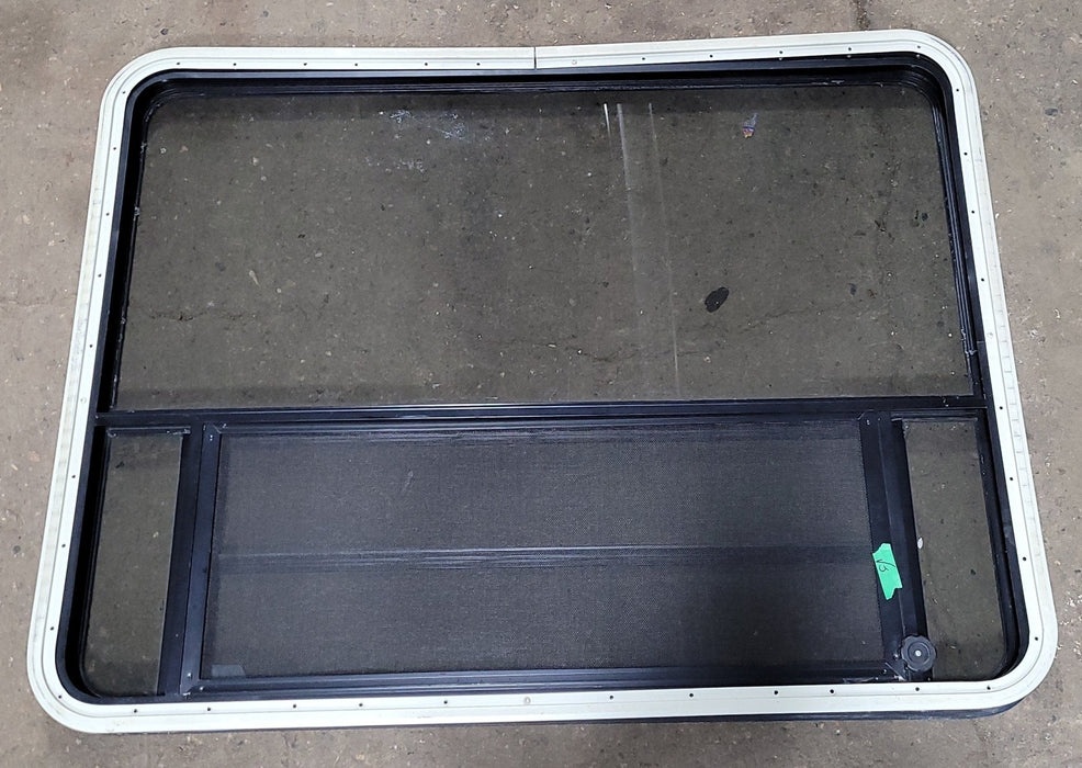 Used Black Radius Opening Window : 35 1/4" H X 47" W X 1 3/4" D