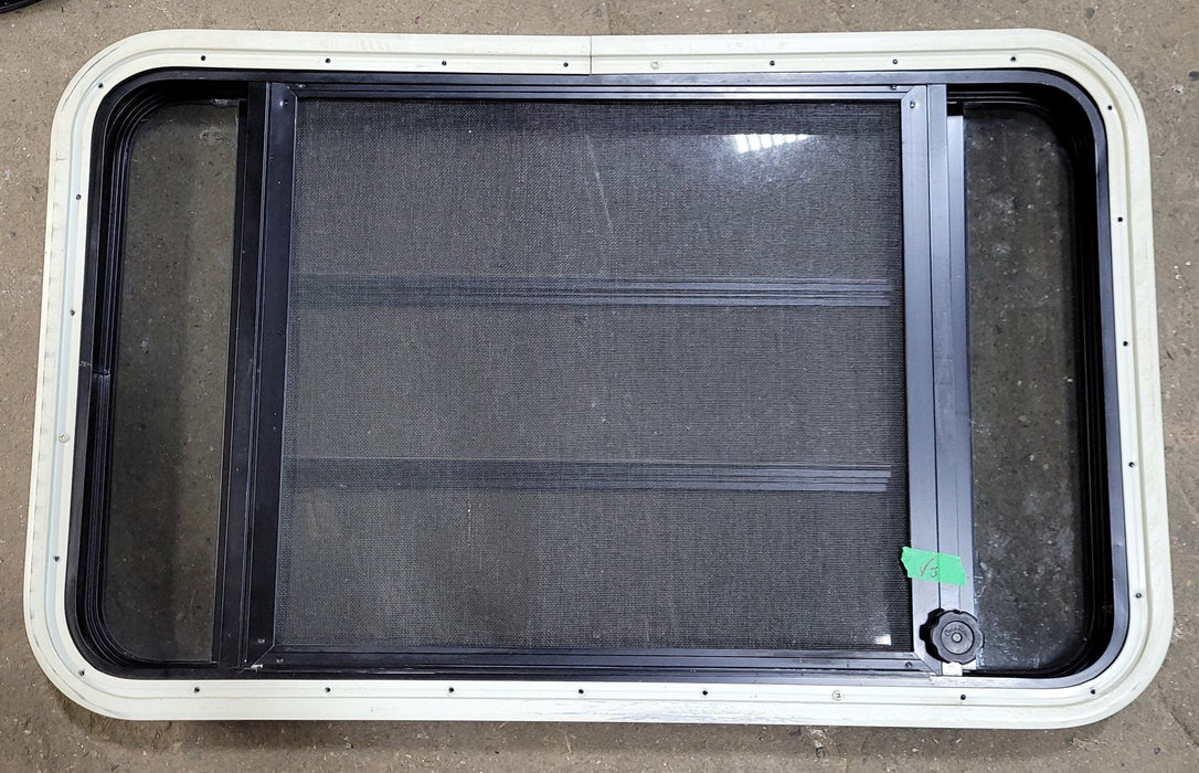 Used Black Radius Opening Window : 35 1/4" W X 21 1/2" H X 1 7/8" D