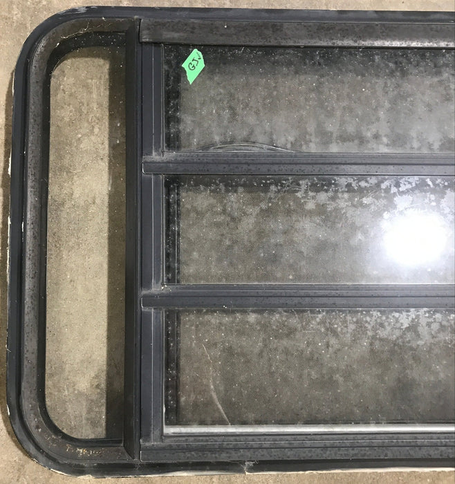 Used Black Radius Opening Window : 35 1/4" W x 21 1/4" H x 1 7/8" D