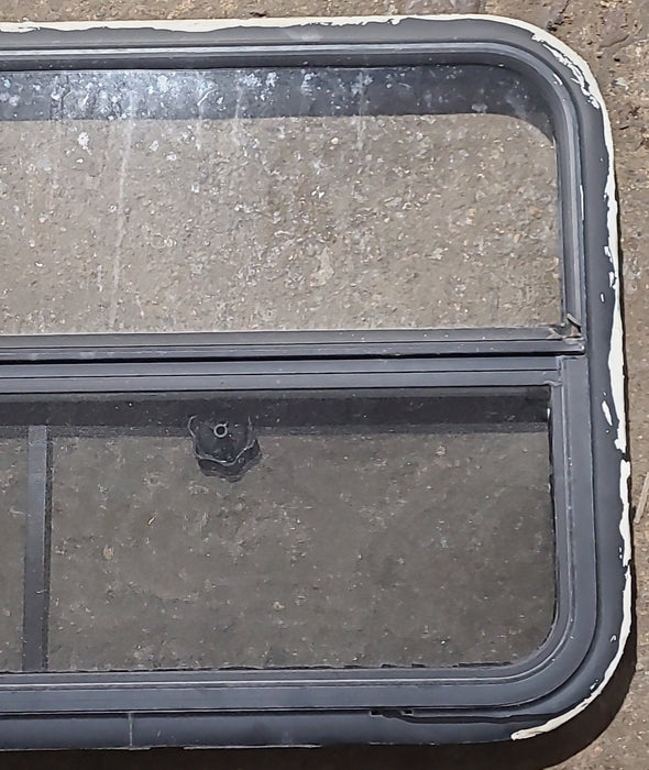 Used Black Radius Opening Window : 35 1/4" W x 21 1/4" H x 1 7/8" D