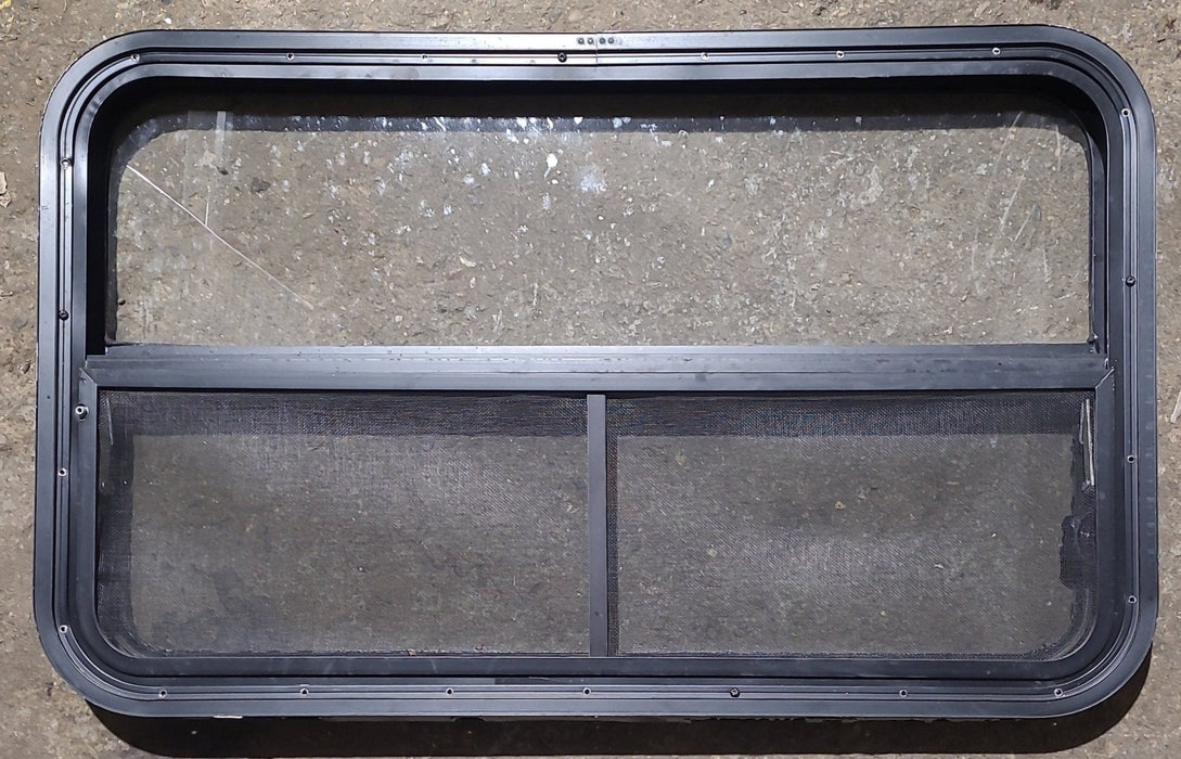 Used Black Radius Opening Window : 35 1/4" W x 21 1/4" H x 1 7/8" D