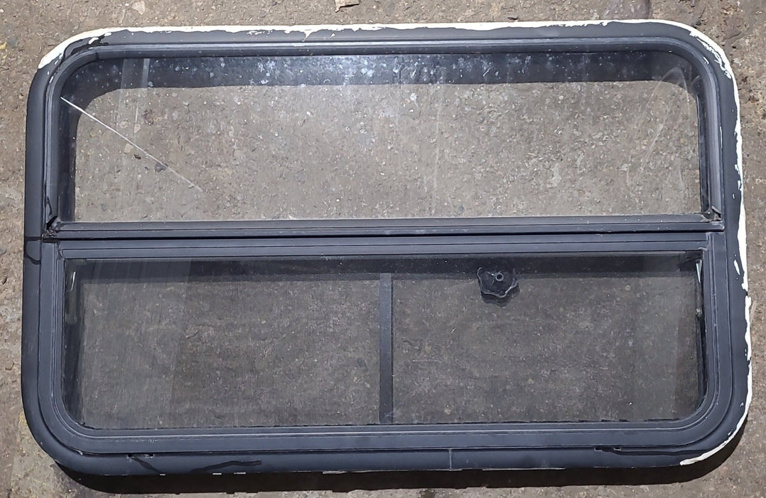 Used Black Radius Opening Window : 35 1/4" W x 21 1/4" H x 1 7/8" D