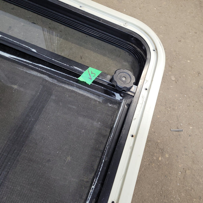 Used Black Radius Opening Window : 35 1/4" X 21 1/4" X 1 7/8" D
