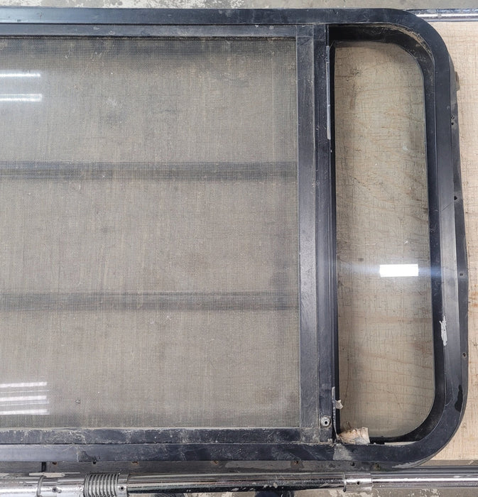 Used Black Radius Opening Window : 36 3/4" W x 23 1/4" H x 1 1/4" D