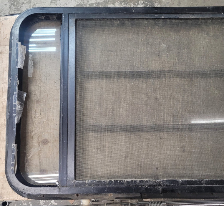 Used Black Radius Opening Window : 36 3/4" W x 23 1/4" H x 1 1/4" D
