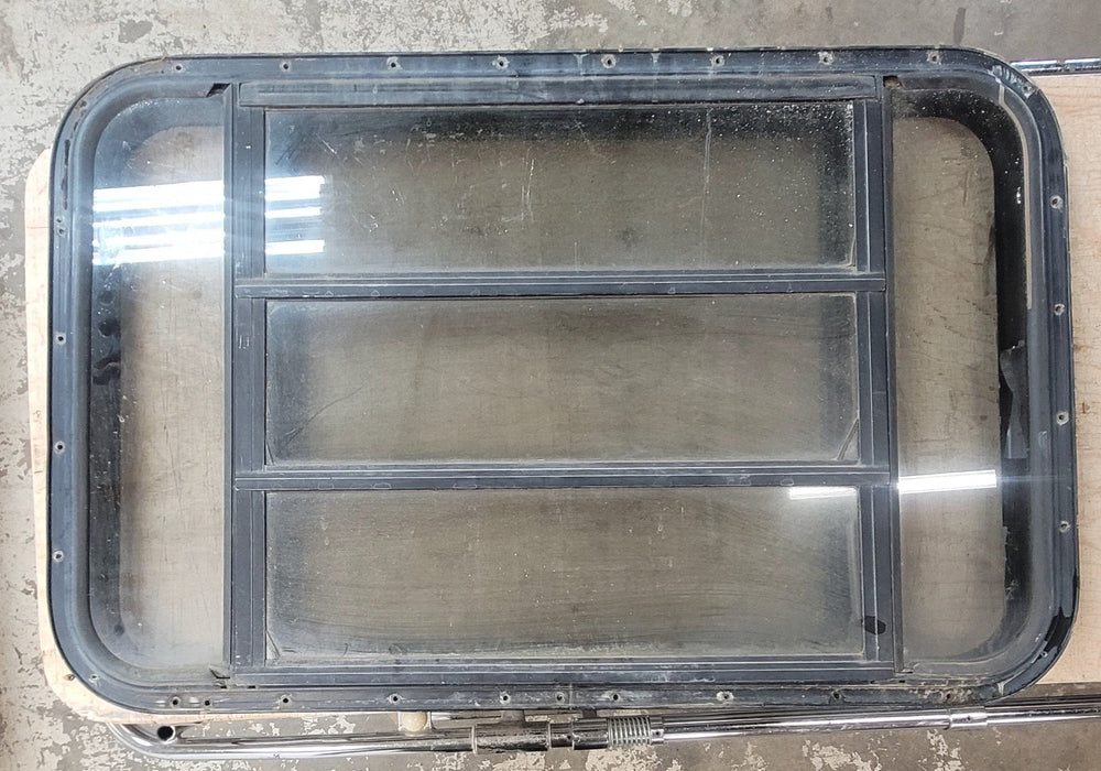 Used Black Radius Opening Window : 36 3/4" W x 23 1/4" H x 1 1/4" D