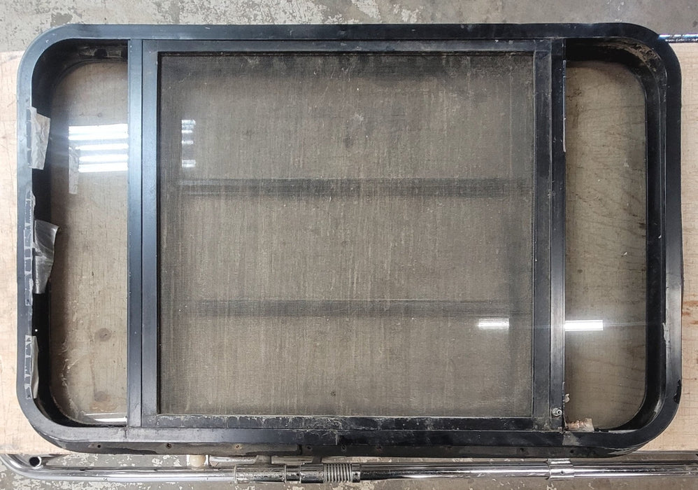 Used Black Radius Opening Window : 36 3/4" W x 23 1/4" H x 1 1/4" D