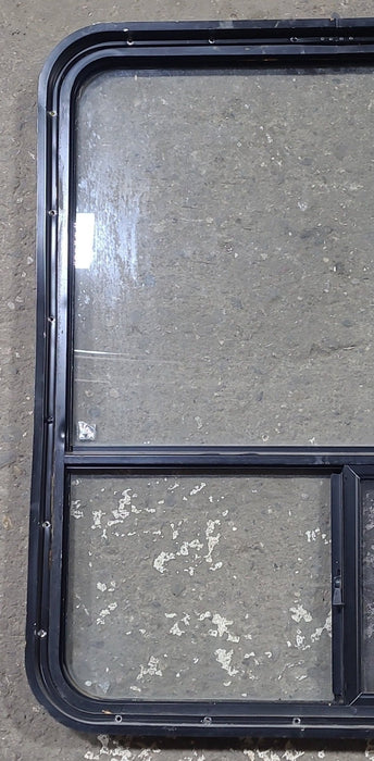 Used Black Radius Opening Window : 30 1/4" W x 35 3/4" H x 1 3/4" D