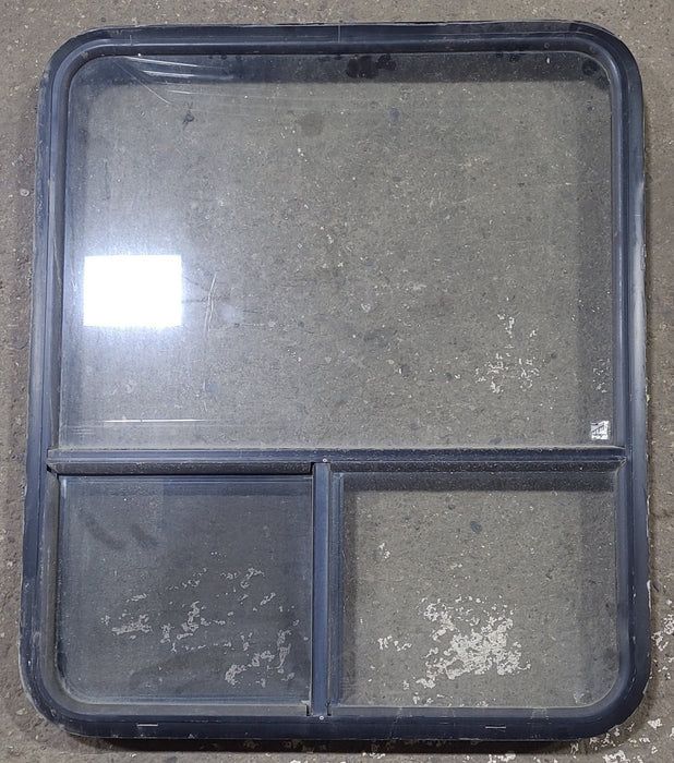 Used Black Radius Opening Window : 30 1/4" W x 35 3/4" H x 1 3/4" D