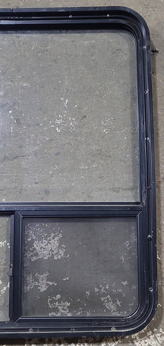 Used Black Radius Opening Window : 30 1/4" W x 35 3/4" H x 1 3/4" D