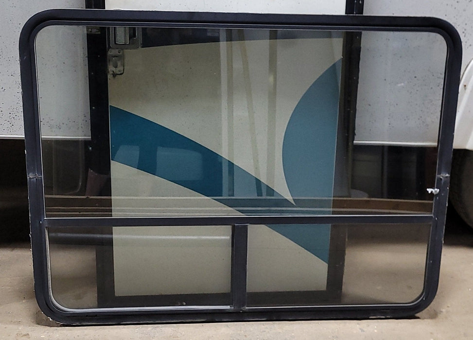 Used Black Radius Opening Window : 35 3/4" X 48 1/4" X 2" D - Young Farts RV Parts