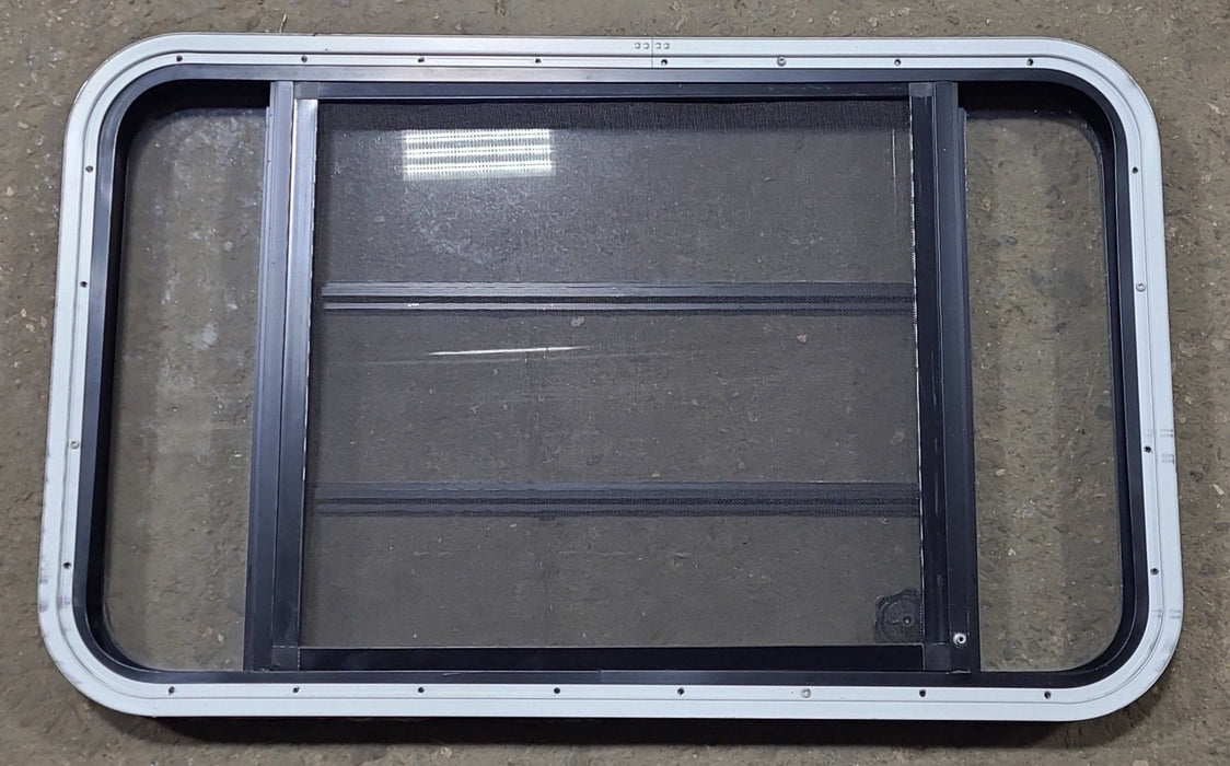 Used Black Radius Opening Window : 35 3/8" W x 21 3/8" H x 1 3/4" D