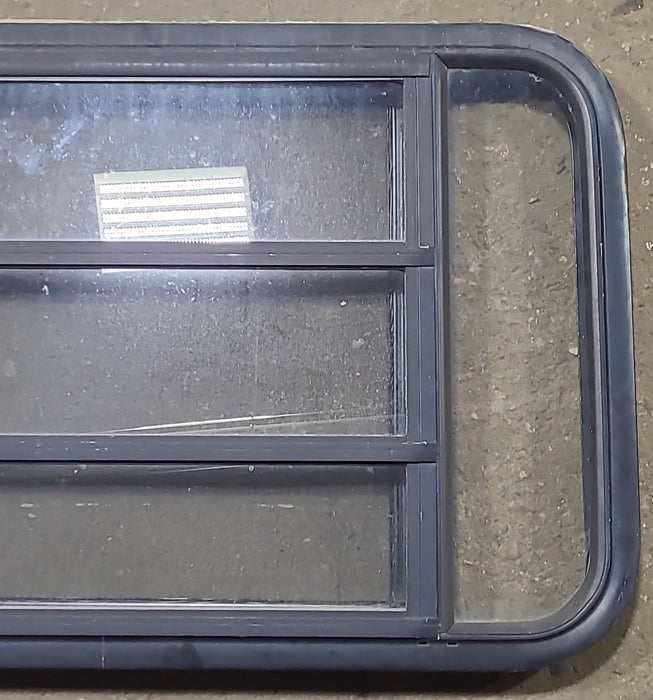 Used Black Radius Opening Window : 35 3/8" W x 21 3/8" H x 1 3/4" D