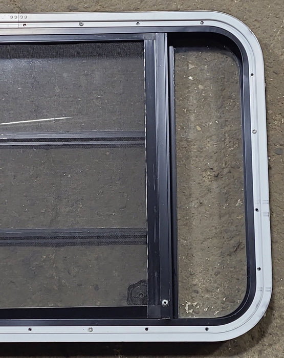 Used Black Radius Opening Window : 35 3/8" W x 21 3/8" H x 1 3/4" D