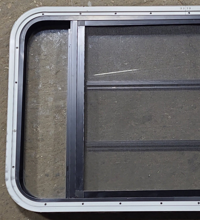 Used Black Radius Opening Window : 35 3/8" W x 21 3/8" H x 1 3/4" D