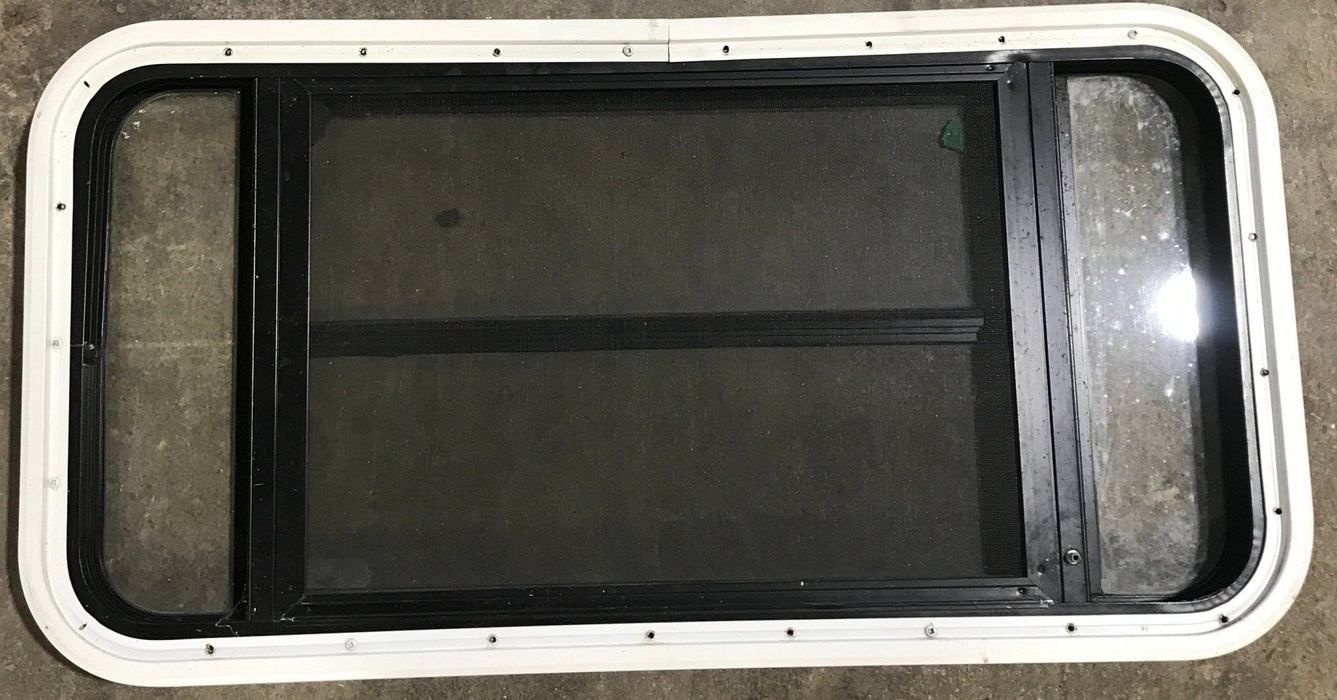 Used Black Radius Opening Window : 35" W x 17 1/4" H x 1 7/8" D