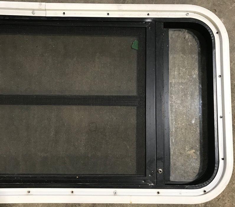 Used Black Radius Opening Window : 35" W x 17 1/4" H x 1 7/8" D