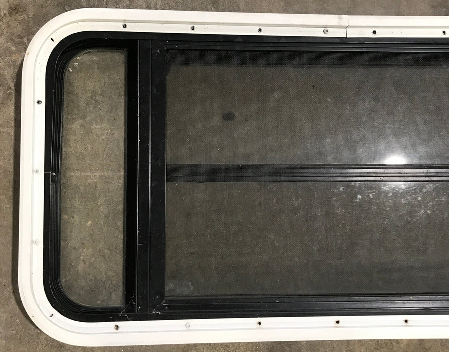 Used Black Radius Opening Window : 35" W x 17 1/4" H x 1 7/8" D