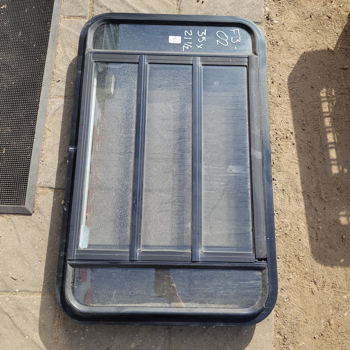 Used Black Radius Opening Window : 35 X 21 1/2 X 2" D