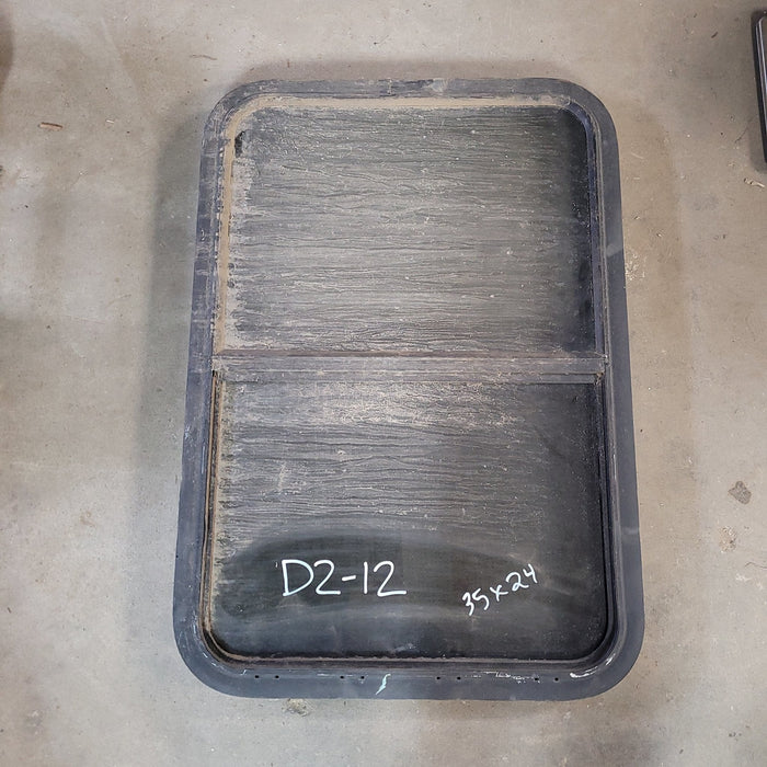 Used Black Radius Opening Window : 35 X 24 X 2" D