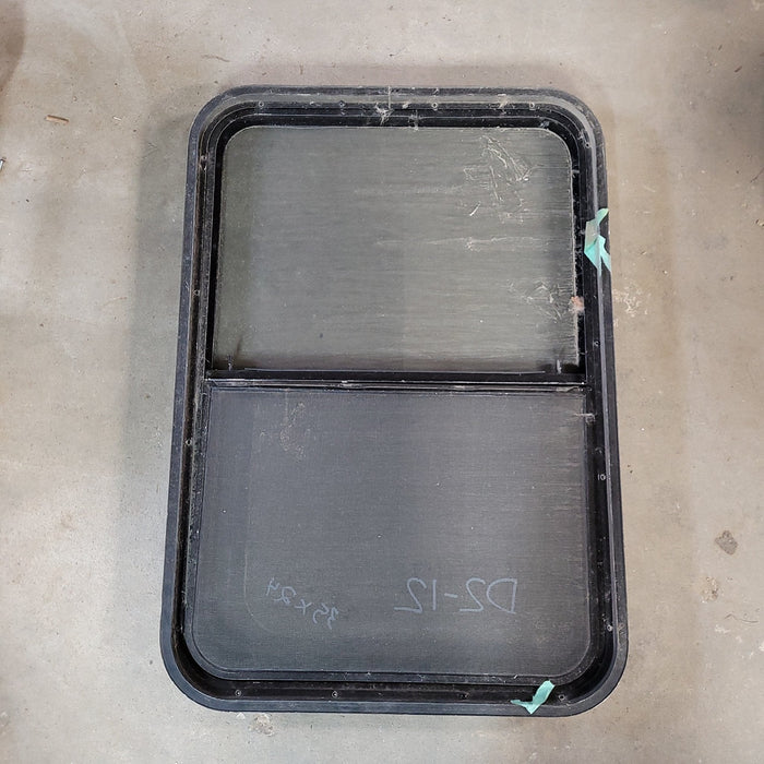 Used Black Radius Opening Window : 35 X 24 X 2" D